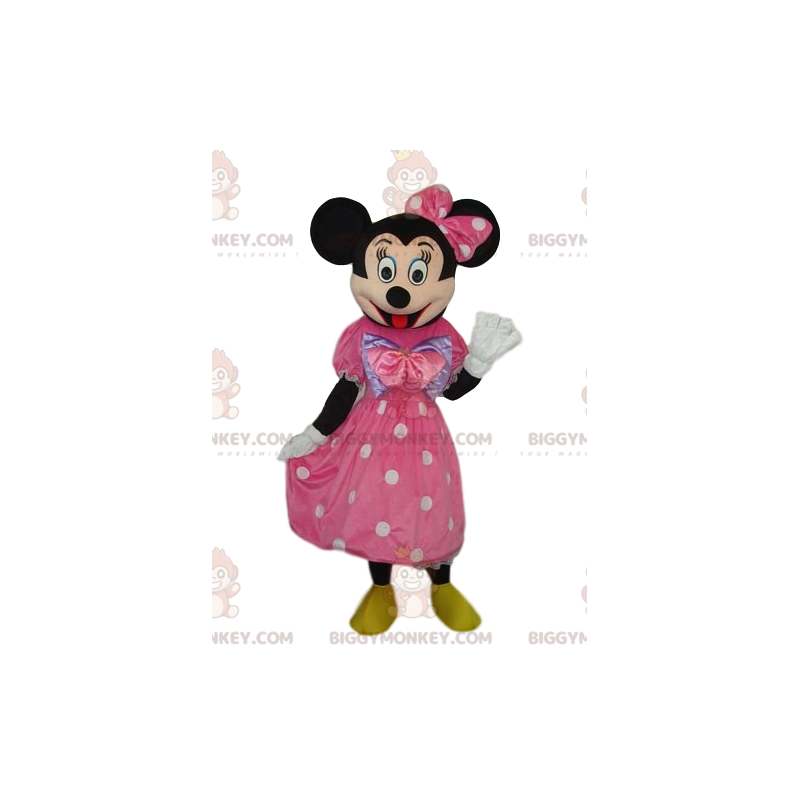 Minnie Mouse BIGGYMONKEY™ mascottekostuum met strakke roze jurk