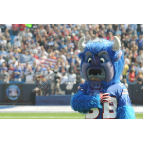 All Hairy Blue Bull Buffalo BIGGYMONKEY™ Mascot Costume -