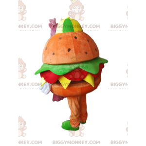 BIGGYMONKEY™ Mascottekostuum van gastronomische burger met