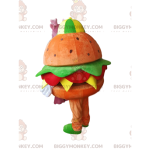 Disfraz de mascota BIGGYMONKEY™ de hamburguesa gourmet con