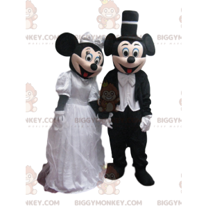 BIGGYMONKEY™ Maskotdräkt Duo av Mickey och Minnie i