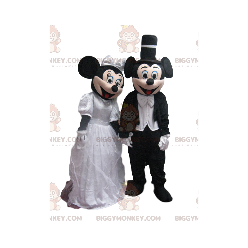 BIGGYMONKEY™ Maskottchen-Kostüm-Duo aus Micky und Minnie in