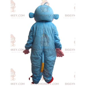 Blauwe en gele aap BIGGYMONKEY™ mascottekostuum -