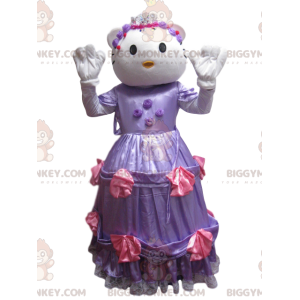 Traje de mascote Hello Kitty BIGGYMONKEY™ com vestido de cetim