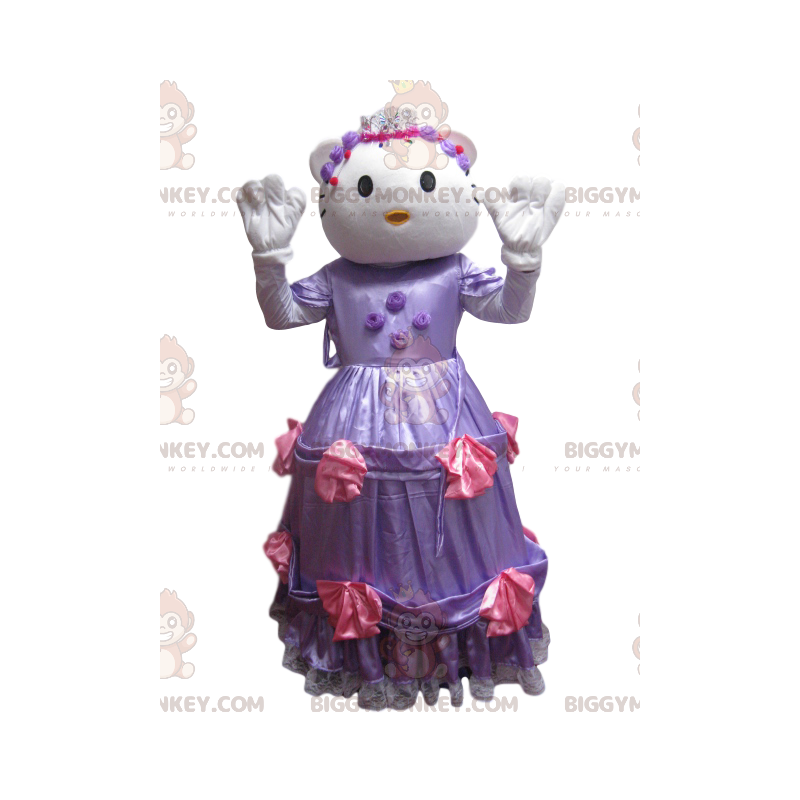 Hello Kitty BIGGYMONKEY™ maskottiasu violetilla satiinimekolla