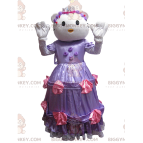 Hello Kitty BIGGYMONKEY™ Mascot Costume with Purple Satin Dress