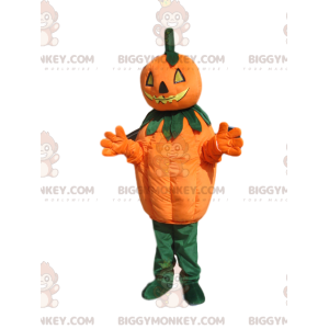 Pumpkin BIGGYMONKEY™ maskotdräkt med hotfull huvud -