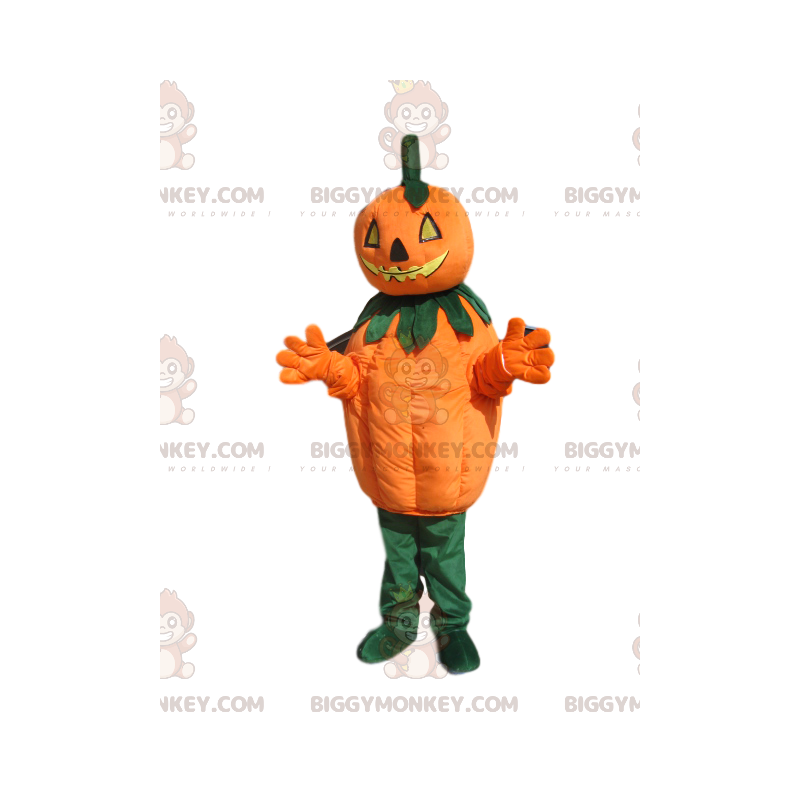 Costume de mascotte BIGGYMONKEY™ de citrouille avec une tête