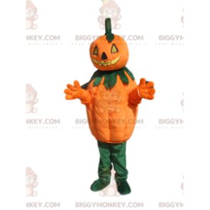 Costume de mascotte BIGGYMONKEY™ de citrouille avec une tête