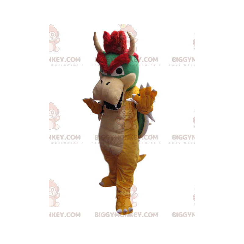 Disfraz de mascota BIGGYMONKEY™ Dragón amarillo y verde con