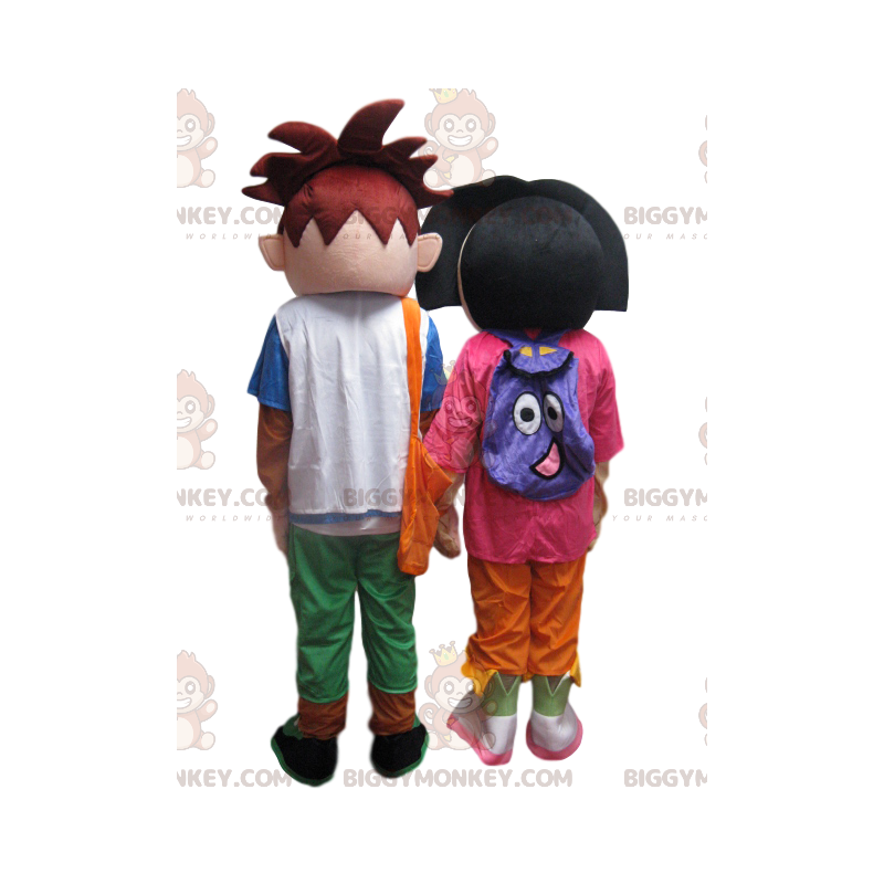 BIGGYMONKEY™ Mascot Costume Duo af Dora the Explorer og Diego -