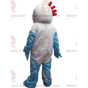 Traje de mascote de boneco de neve branco e azul BIGGYMONKEY™