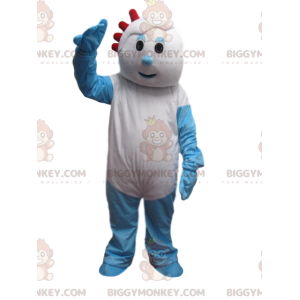 BIGGYMONKEY™ Pippo costume da mascotte pupazzo di neve bianco e