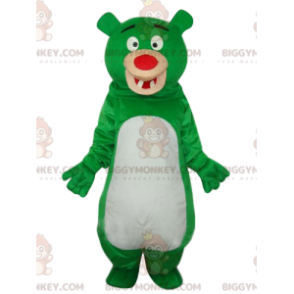 Costume de mascotte BIGGYMONKEY™ d'ours vert et blanc rigolo