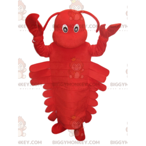 Supersöpö punainen hummeri BIGGYMONKEY™ maskottiasu. hummeri