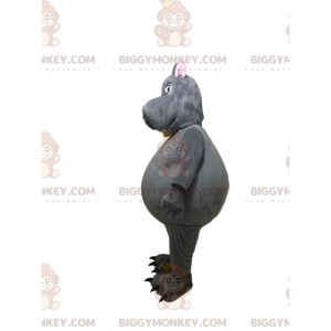 BIGGYMONKEY™ Mascot Costume Gray Hippo with Funny Face –