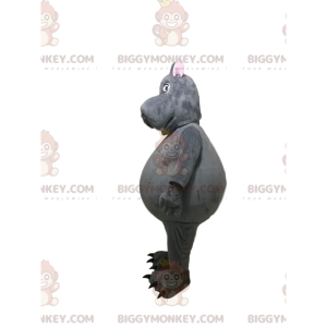 BIGGYMONKEY™ Mascottekostuum grijs nijlpaard met grappig