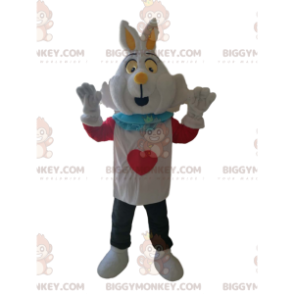 Traje de mascote de coelho branco BIGGYMONKEY™, de Alice no