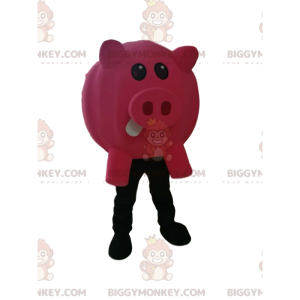 Disfraz de mascota de cerdo fucsia BIGGYMONKEY™ -