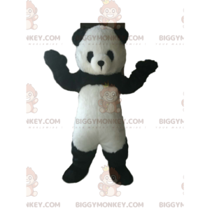 Panda BIGGYMONKEY™ maskotkostume med lille rund snude -
