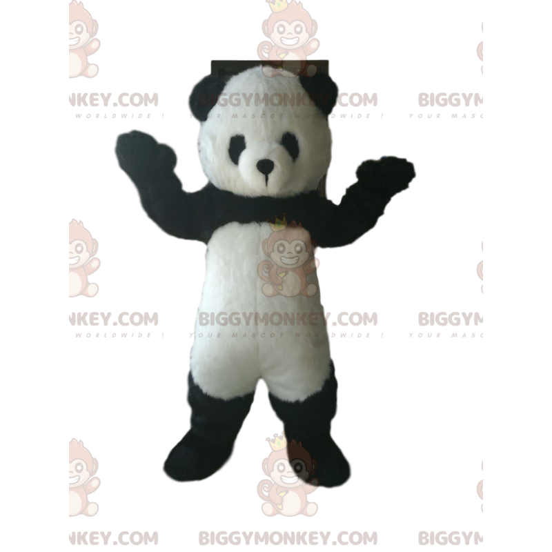 Panda BIGGYMONKEY™ mascottekostuum met kleine ronde snuit -