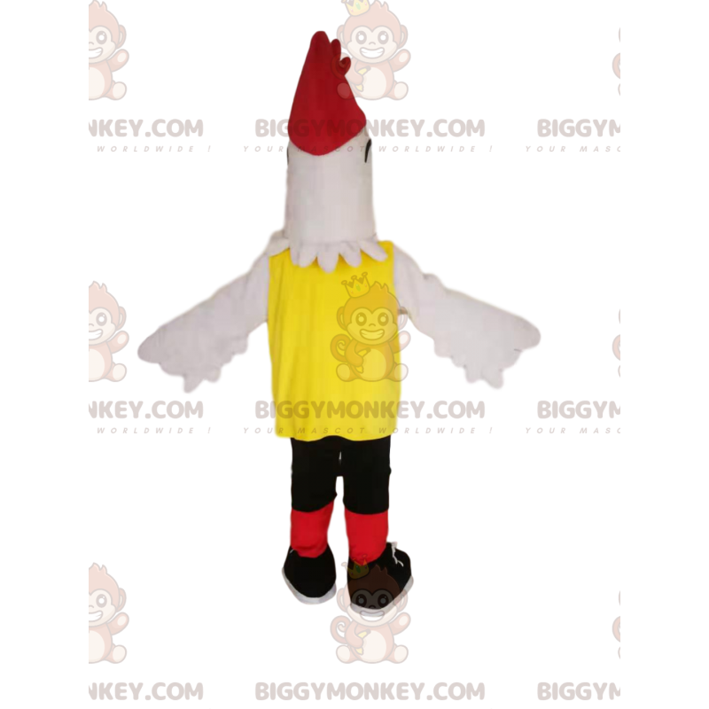 Kip BIGGYMONKEY™ mascottekostuum met gele en zwarte