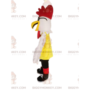 Traje de mascote de frango BIGGYMONKEY™ com roupas esportivas