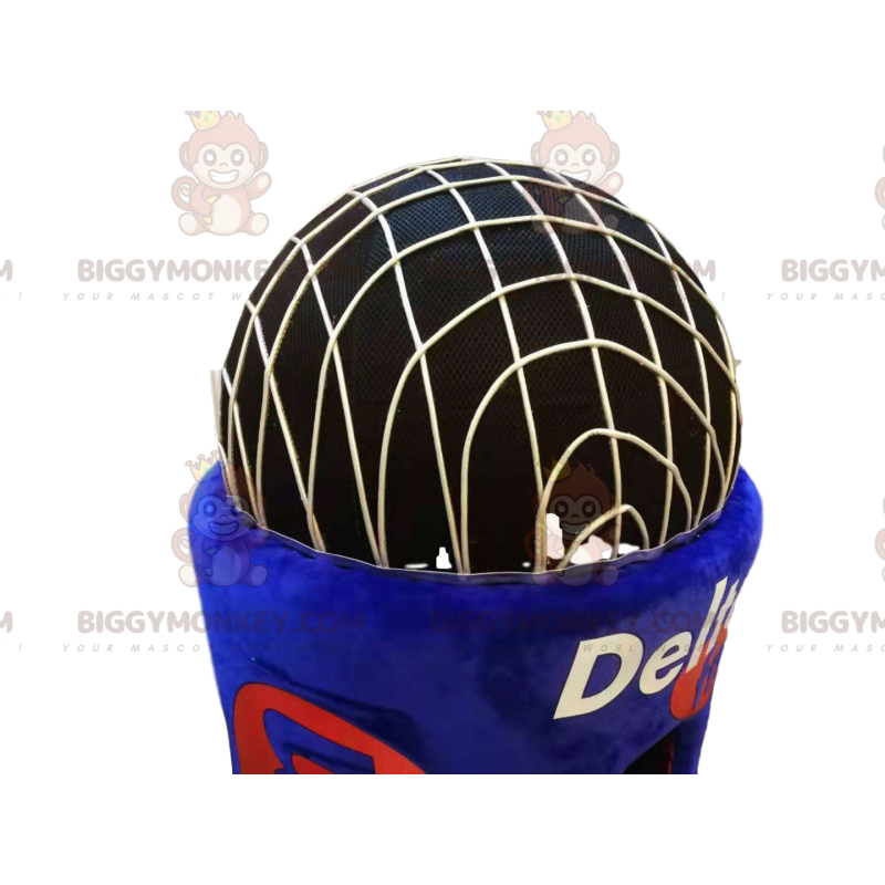 Costume de mascotte BIGGYMONKEY™ de microphone bleu. Costume de