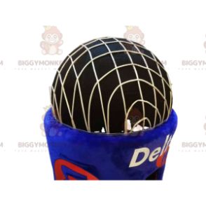 Costume de mascotte BIGGYMONKEY™ de microphone bleu. Costume de