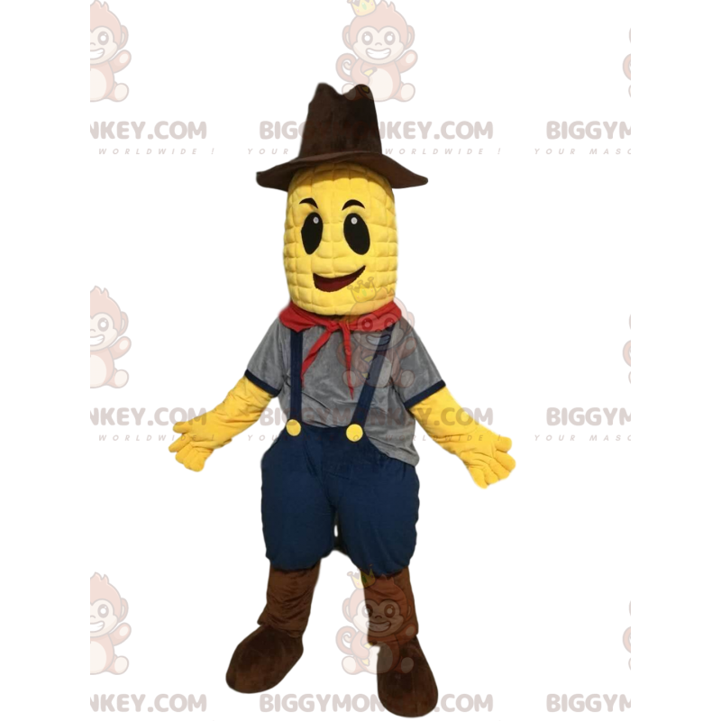 Disfraz de mascota Corn on the Cob BIGGYMONKEY™ con overol y