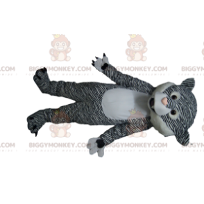 Traje de mascote BIGGYMONKEY™ Tigre preto e branco com olhos