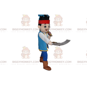 Costume de mascotte BIGGYMONKEY™ de petit pirate avec une épée