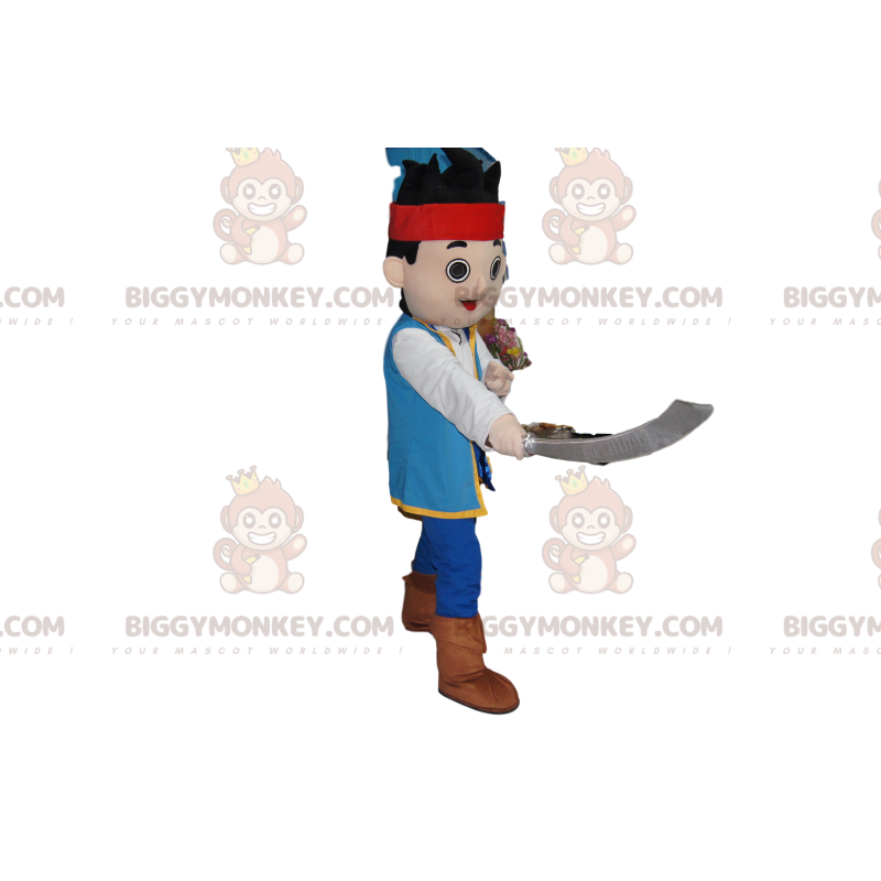 Costume de mascotte BIGGYMONKEY™ de petit pirate avec une épée