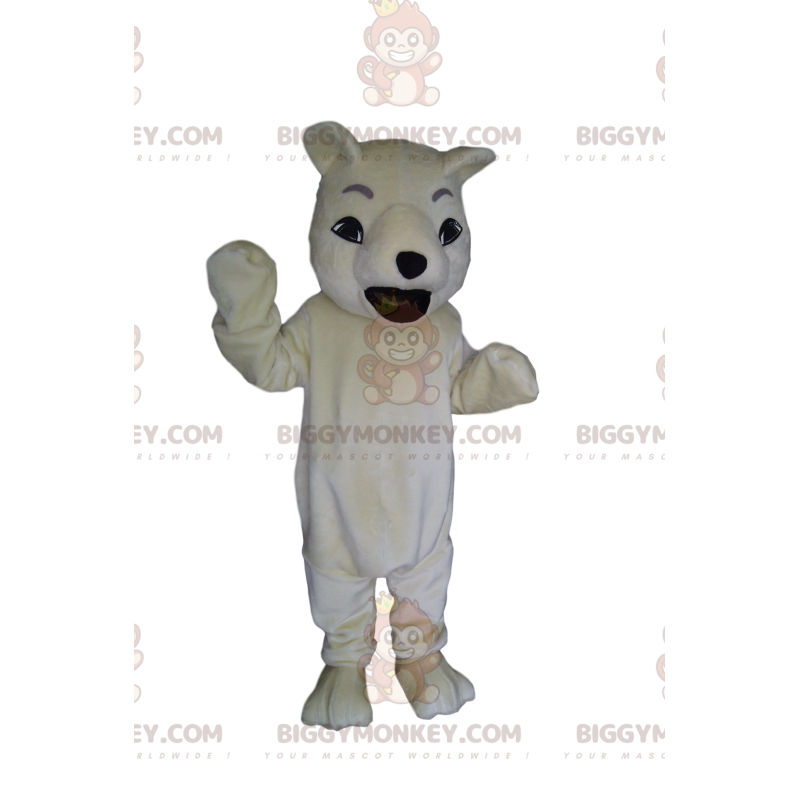 BIGGYMONKEY™ Roaring Polar Bear Mascot Costume. polar bear