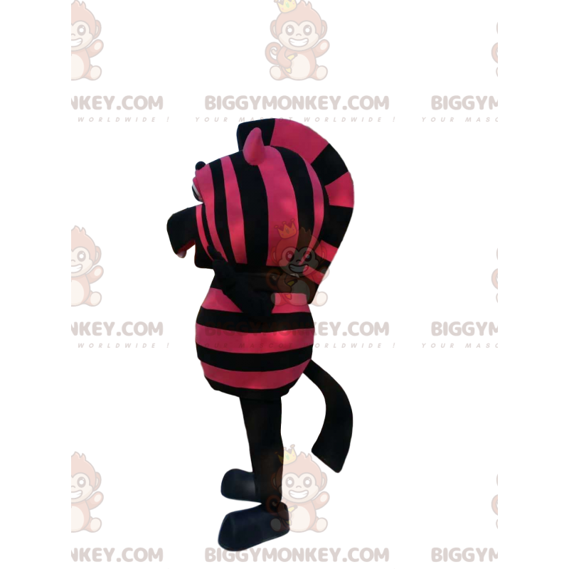 Kostým malého černého a fuchsiového maskota zebry BIGGYMONKEY™.