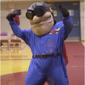 Costume de mascotte BIGGYMONKEY™ d'aviateur avec un blouson