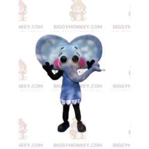 Costume de mascotte BIGGYMONKEY™ de petit éléphant gris en