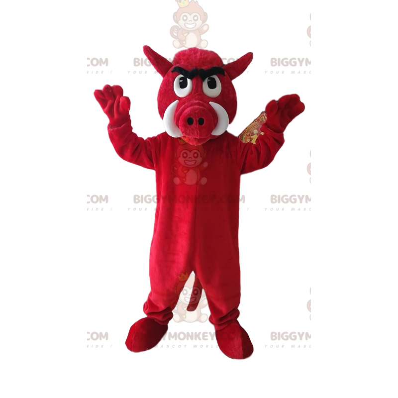 Agresivní kostým maskota Red Boar BIGGYMONKEY™. kostým kance –