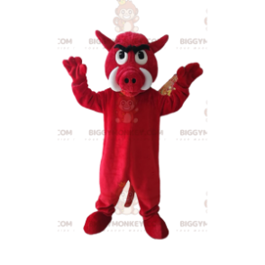 Agresivní kostým maskota Red Boar BIGGYMONKEY™. kostým kance –