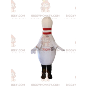 Traje de mascote Skittle BIGGYMONKEY™ branco. terno de boliche