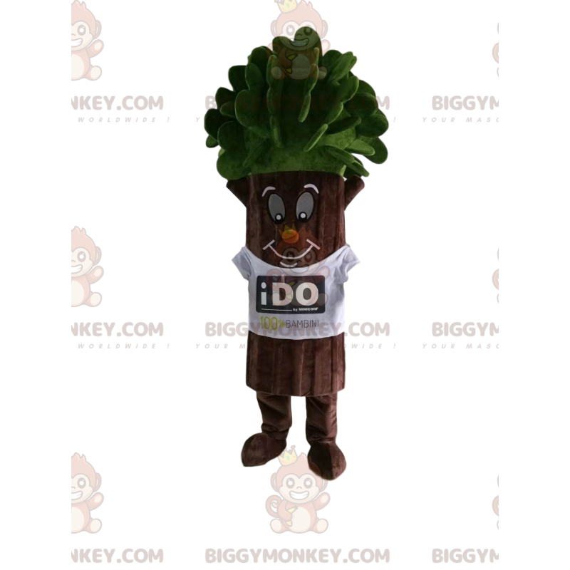 Traje de mascote Tree BIGGYMONKEY™ com linda folhagem verde e