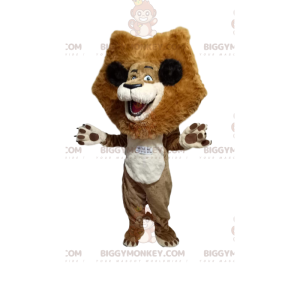 Big Mane Super Happy Lion BIGGYMONKEY™ Maskottchen-Kostüm -