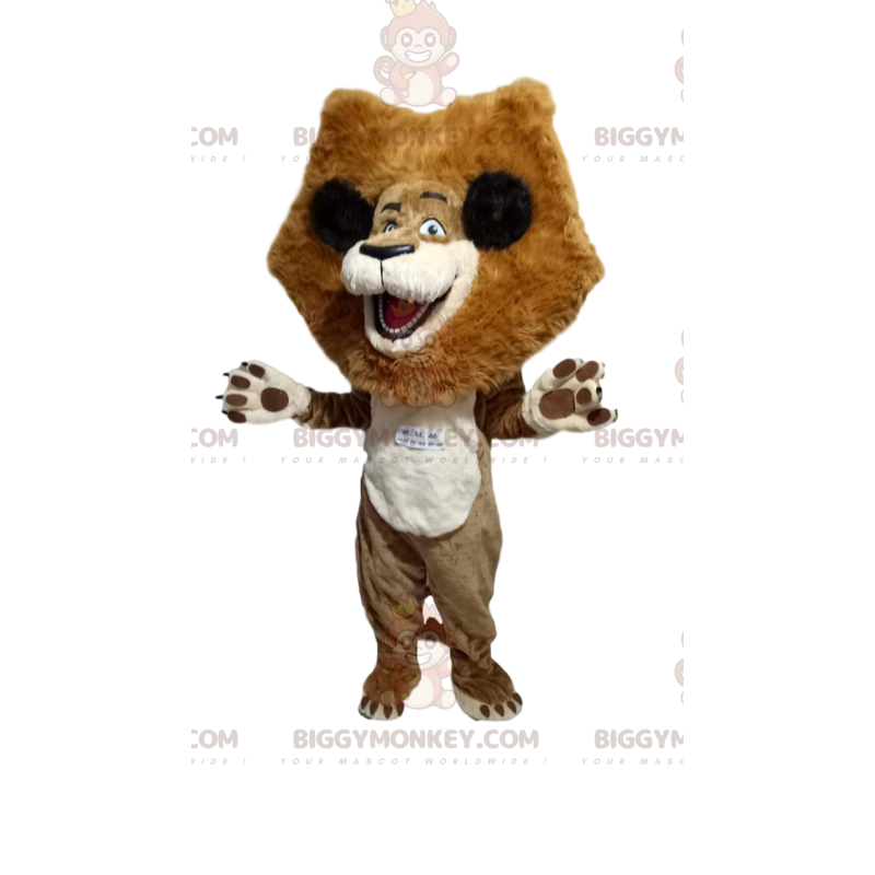 Big Mane Super Happy Lion BIGGYMONKEY™ Maskottchen-Kostüm -