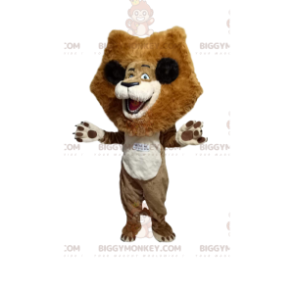 Costume de mascotte BIGGYMONKEY™ de lion super heureux avec une