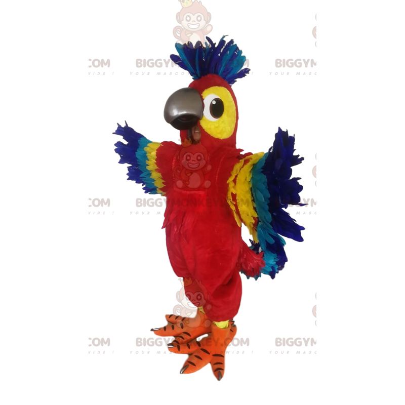 Costume da mascotte Pappagallo multicolore super allegro