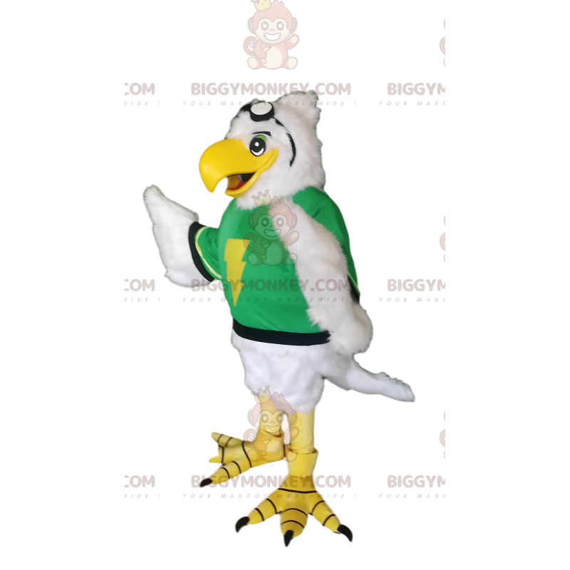 Costume da mascotte Golden Eagle BIGGYMONKEY™ con maglia verde