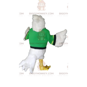 Golden Eagle BIGGYMONKEY™ Mascot Costume with Neon Green Jersey