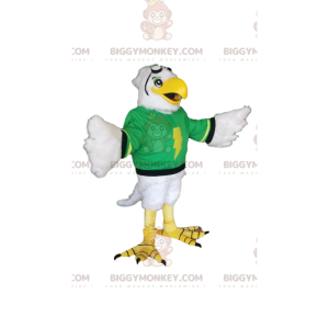 Disfraz de mascota Golden Eagle BIGGYMONKEY™ con jersey verde