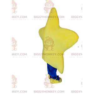 Disfraz de mascota de estrella gigante con gran sonrisa