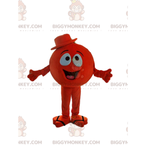 BIGGYMONKEY™ Costume da mascotte da omino rosso rotondo con